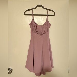 BNWT Lovely Day Lavender Sleeveless Scoop-Neck Mini Dress with Tie-Back